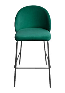ALURA™ BARSTOOL - EMERALD GREEN WITH BLACK LEGS (BS4 - BEG)