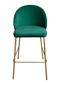 ALURA™ BARSTOOL - EMERALD GREEN WITH GOLD LEGS (BS4 - GEG)