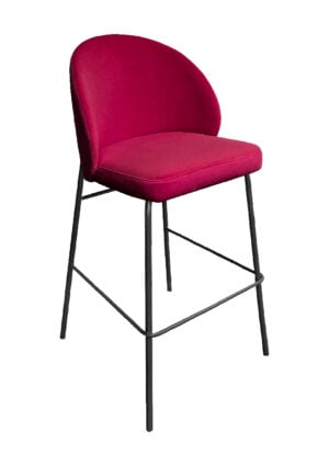 ALURA™ BARSTOOL - GARNET RED WITH BLACK LEGS (BS4 - BGR)