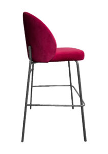 ALURA™ BARSTOOL - GARNET RED WITH BLACK LEGS (BS4 - BGR)