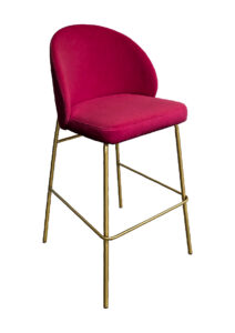 ALURA™ BARSTOOL - GARNET RED WITH GOLD LEGS (BS4 - GGR)