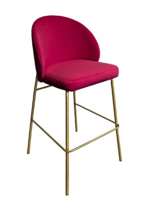 ALURA™ BARSTOOL - GARNET RED WITH GOLD LEGS (BS4 - GGR)