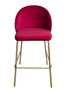 ALURA™ BARSTOOL - GARNET RED WITH GOLD LEGS (BS4 - GGR)