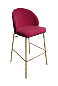 ALURA™ BARSTOOL - GARNET RED WITH GOLD LEGS (BS4 - GGR)