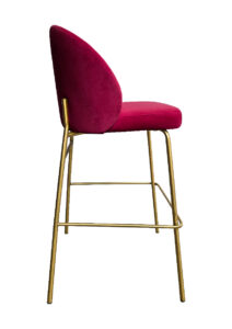 ALURA™ BARSTOOL - GARNET RED WITH GOLD LEGS (BS4 - GGR)