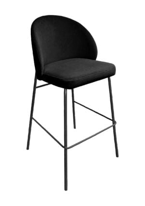 ALURA™ BARSTOOL - ONYX BLACK WITH BLACK LEGS (BS4 - BOB)