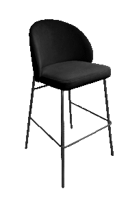 ALURA™ BARSTOOL - ONYX BLACK WITH BLACK LEGS (BS4 - BOB)