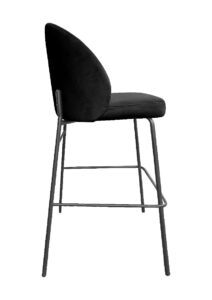 ALURA™ BARSTOOL - ONYX BLACK WITH BLACK LEGS (BS4 - BOB)