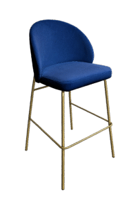 ALURA™ BARSTOOL - ROYALE BLUE WITH GOLD LEGS (BS4 - GRBL)