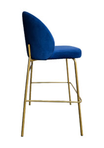 ALURA™ BARSTOOL - ROYALE BLUE WITH GOLD LEGS (BS4 - GRBL)