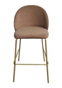ALURA™ BARSTOOL - TRUFFLE BROWN WITH GOLD LEGS (BS4 - GTBR)