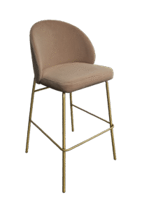 ALURA™ BARSTOOL - TRUFFLE BROWN WITH GOLD LEGS (BS4 - GTBR)