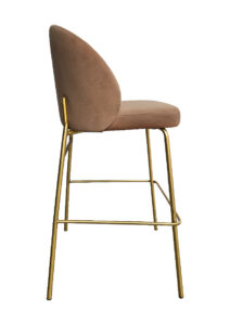 ALURA™ BARSTOOL - TRUFFLE BROWN WITH GOLD LEGS (BS4 - GTBR)