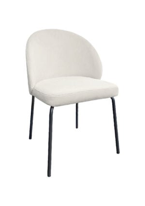 ALURA™ CHAIR - CHIFFON WHITE WITH BLACK LEGS (CH2 - BCW)