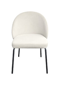ALURA™ CHAIR - CHIFFON WHITE WITH BLACK LEGS (CH2 - BCW)