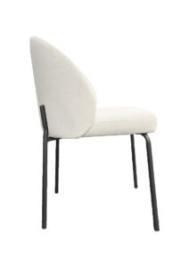 ALURA™ CHAIR - CHIFFON WHITE WITH BLACK LEGS (CH2 - BCW)