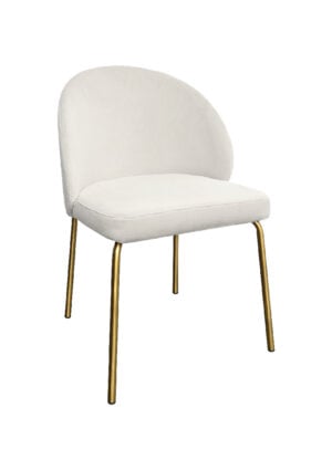 ALURA™ CHAIR - CHIFFON WHITE WITH GOLD LEGS (CH2 - GCW)