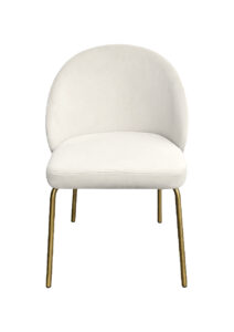 ALURA™ CHAIR - CHIFFON WHITE WITH GOLD LEGS (CH2 - GCW)