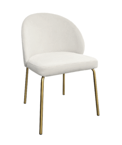 ALURA™ CHAIR - CHIFFON WHITE WITH GOLD LEGS (CH2 - GCW)
