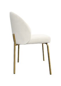 ALURA™ CHAIR - CHIFFON WHITE WITH GOLD LEGS (CH2 - GCW)