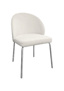 ALURA™ CHAIR - CHIFFON WHITE WITH SILVER LEGS (CH2 - SCW)