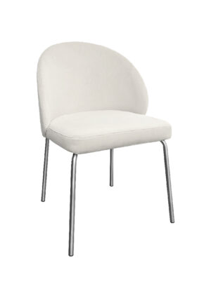 ALURA™ CHAIR - CHIFFON WHITE WITH SILVER LEGS (CH2 - SCW)