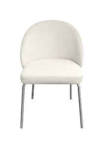 ALURA™ CHAIR - CHIFFON WHITE WITH SILVER LEGS (CH2 - SCW)