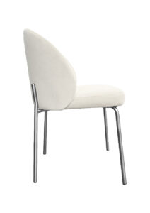 ALURA™ CHAIR - CHIFFON WHITE WITH SILVER LEGS (CH2 - SCW)