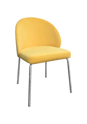 ALURA™ CHAIR - CUSTARD YELLOW WITH SILVER LEGS (CH2 - SCY)