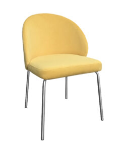 ALURA™ CHAIR - CUSTARD YELLOW WITH SILVER LEGS (CH2 - SCY)