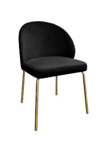 ALURA™ CHAIR - ONYX BLACK WITH GOLD LEGS (CH2 - GOB)
