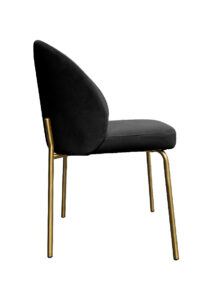 ALURA™ CHAIR - ONYX BLACK WITH GOLD LEGS (CH2 - GOB)
