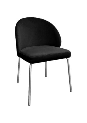 ALURA™ CHAIR - ONYX BLACK WITH SILVER LEGS (CH2 - SOB)