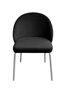 ALURA™ CHAIR - ONYX BLACK WITH SILVER LEGS (CH2 - SOB)