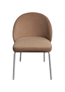 ALURA™ CHAIR - TRUFFLE BROWN WITH SILVER LEGS (CH2 - STBR)