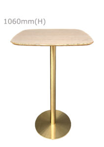 VALO BAR TABLE - GOLD & SQUARISH TOP - WOOD (BT2 - G - SBR)
