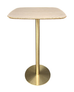 VALO BAR TABLE - GOLD & SQUARISH TOP - WOOD (BT2 - G - SBR)