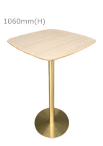 VALO BAR TABLE - GOLD & SQUARISH TOP - WOOD (BT2 - G - SBR)