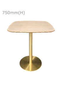 VALO MEETING TABLE - GOLD & SQUARISH TOP - WOOD (TB27 - G - SBR)