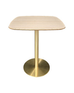 VALO MEETING TABLE - GOLD & SQUARISH TOP - WOOD (TB27 - G - SBR)