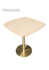 VALO MEETING TABLE - GOLD & SQUARISH TOP - WOOD (TB27 - G - SBR)