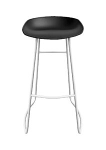 LEVO BARSTOOL - BLACK WITH WHITE LEGS (BS16 - BW)