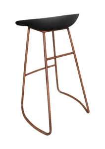 LEVO BARSTOOL - BLACK WITH WOOD LEGS (BS16 - BBR)