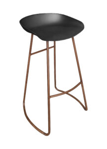 LEVO BARSTOOL - BLACK WITH WOOD LEGS (BS16 - BBR)