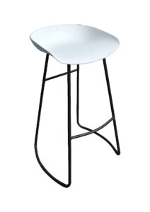 LEVO BARSTOOL - WHITE WITH BLACK LEGS (BS16 - WB)