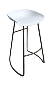 LEVO BARSTOOL - WHITE WITH BLACK LEGS (BS16 - WB)