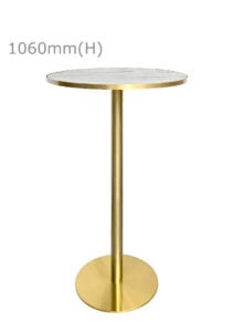 LUXCO™ BAR TABLE - GOLD & BIANCO WHITE (BT13 - GW)