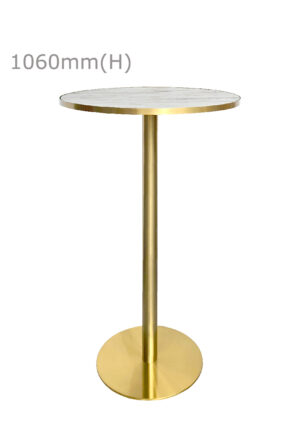 LUXCO™ BAR TABLE - GOLD & BIANCO WHITE (BT13 - GW)