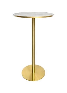 LUXCO™ BAR TABLE - GOLD & BIANCO WHITE (BT13 - GW)