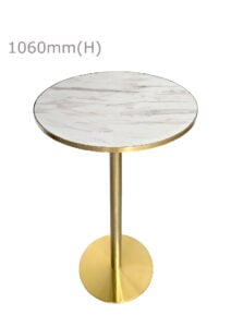 LUXCO™ BAR TABLE - GOLD & BIANCO WHITE (BT13 - GW)